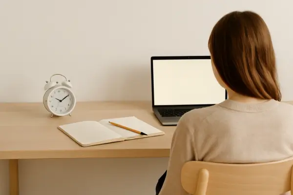 Ambiente Minimalista de Estudo