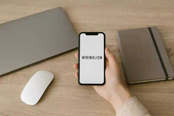 Espaço minimalista e organizado com tecnologia